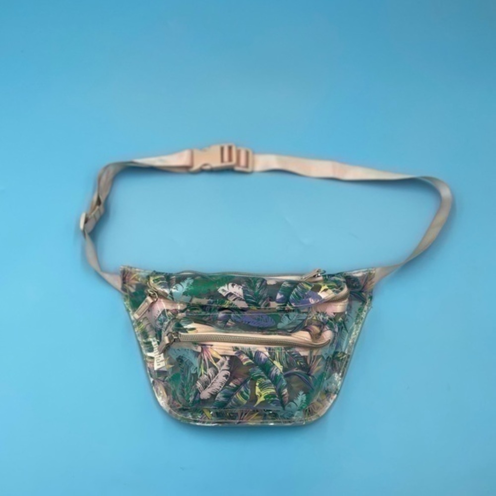 Floral Partially Translucent Fanny Pack